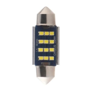 Светодиодная лампа GS C5W (T11) 36mm 12SMD 12-24V 6000K (1шт)