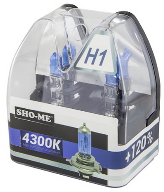 Галогенные лампы Sho-Me Xenon White +120% H1 55W 4300K (2шт)