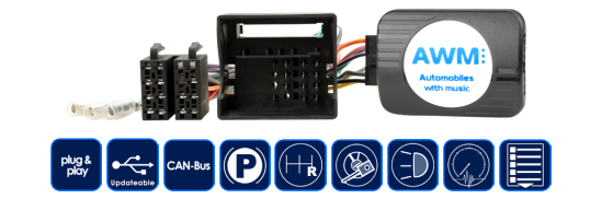 Адаптер управления кнопок на руле AWM Peugeot 308 2008-2024 (CAN-Bus)