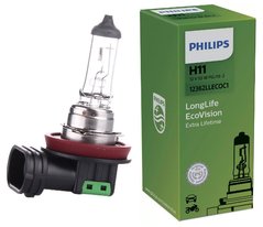 Галогенові лампи Philips LongLife EcoVision H11 55W 3100K (1шт)
