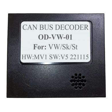 Переходник для магнитолы планшетного типа Carav Skoda Yeti 2009-2017 CANBUS (OD-VW-01)