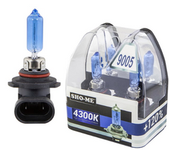 Галогенові лампи Sho-Me Xenon White +120% HB3 60W 4300K (2шт)