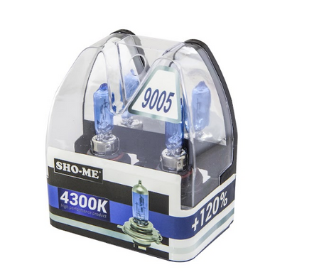 Галогенные лампы Sho-Me Xenon White +120% HB3 60W 4300K (2шт)