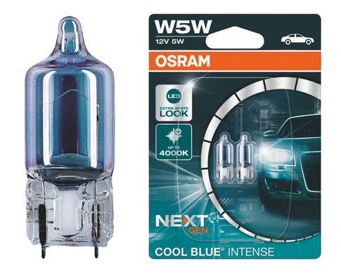 Галогенові лампи Osram Intense Next Gen +100% T10 (W5W) 5.5W 4000K (2шт)