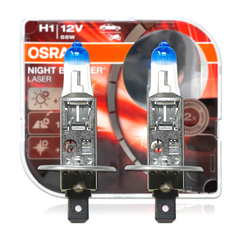 Галогенові лампи Osram Night Breaker Laser +150% H1 55W 3200K (2шт)