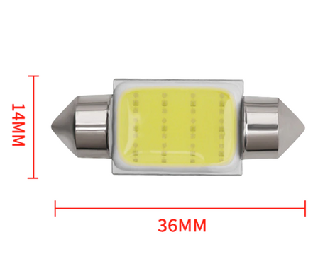 Світлодіодна лампа GS C5W (T11) 36mm COB 6000K 12V (2шт)