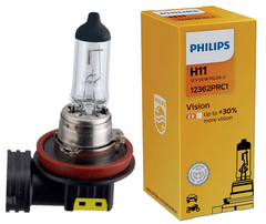 Галогенові лампи Philips Vision +30% H11 55W 3200K (1шт)