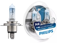 Галогенные лампы Philips WhiteVision +60% H4 55/60W 4200K (2шт)