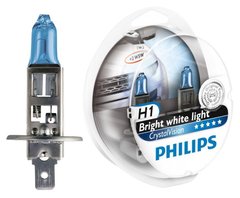 Галогенові лампи Philips Cristal Vision H1 55W 4300K (2шт)